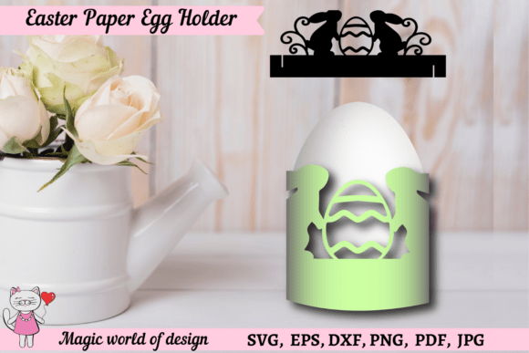 3D SVG Easter Paper Egg Holder for Blog Design