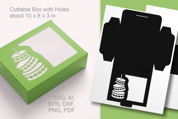 Birthday Layered Cake Cutout: 3D SVG for Birthdays