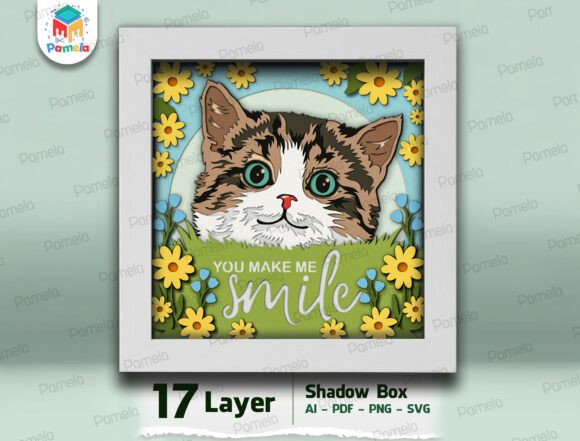 Cute Kitten 17 Layer Papercut SVG Review