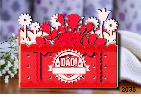 Father's Day 3D SVG: Floral DAD Card Review