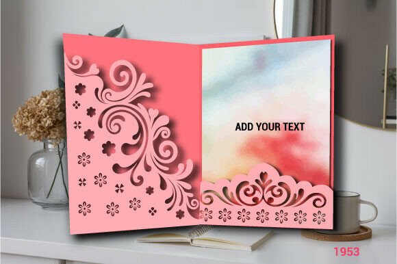 Floral Corner Valentine 3D SVG for Day Shops
