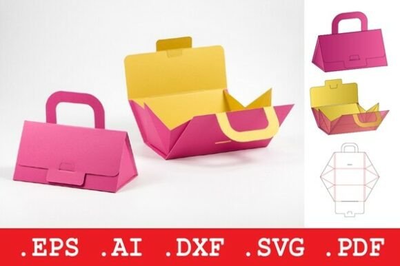 Handbag Shaped Folding Gift Box: 3D SVG Objects Review