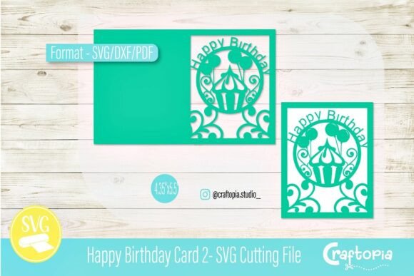 Happy Birthday Card 2 – 3D SVG Greeting Cards
