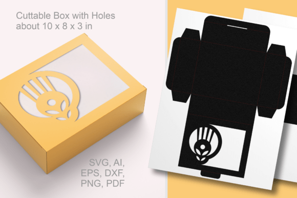 Mid Century Flower Box: 3D SVG for Spring Crafts