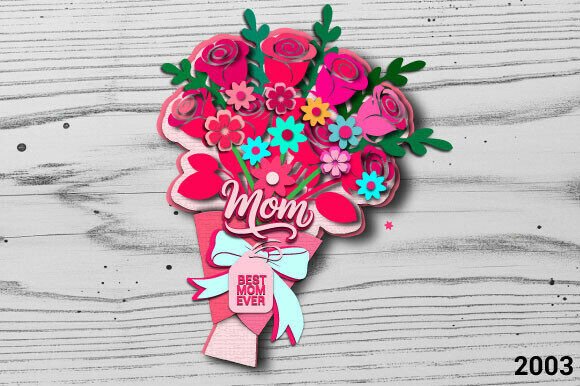 Review: Best Mom Ever Floral Bouquet SVG 2003 for Stitchers