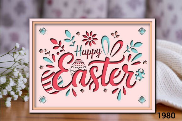 Review: Happy Easter SVG Layered Typography 1980 for Embroidery