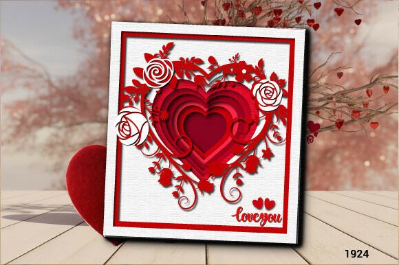 Review: Multilayer Heart Valentine Card SVG1924 for Crafters