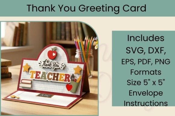Reviewing the 3D SVG Teacher Thank You Card for Graduation