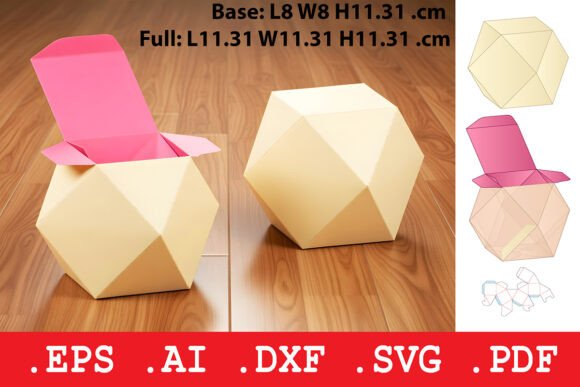 Rhombic Dodecahedron Folding Box: 3D SVG Objects Review