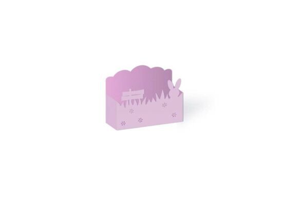 Spring Bunny Tray Favour Bag Box 3D SVG